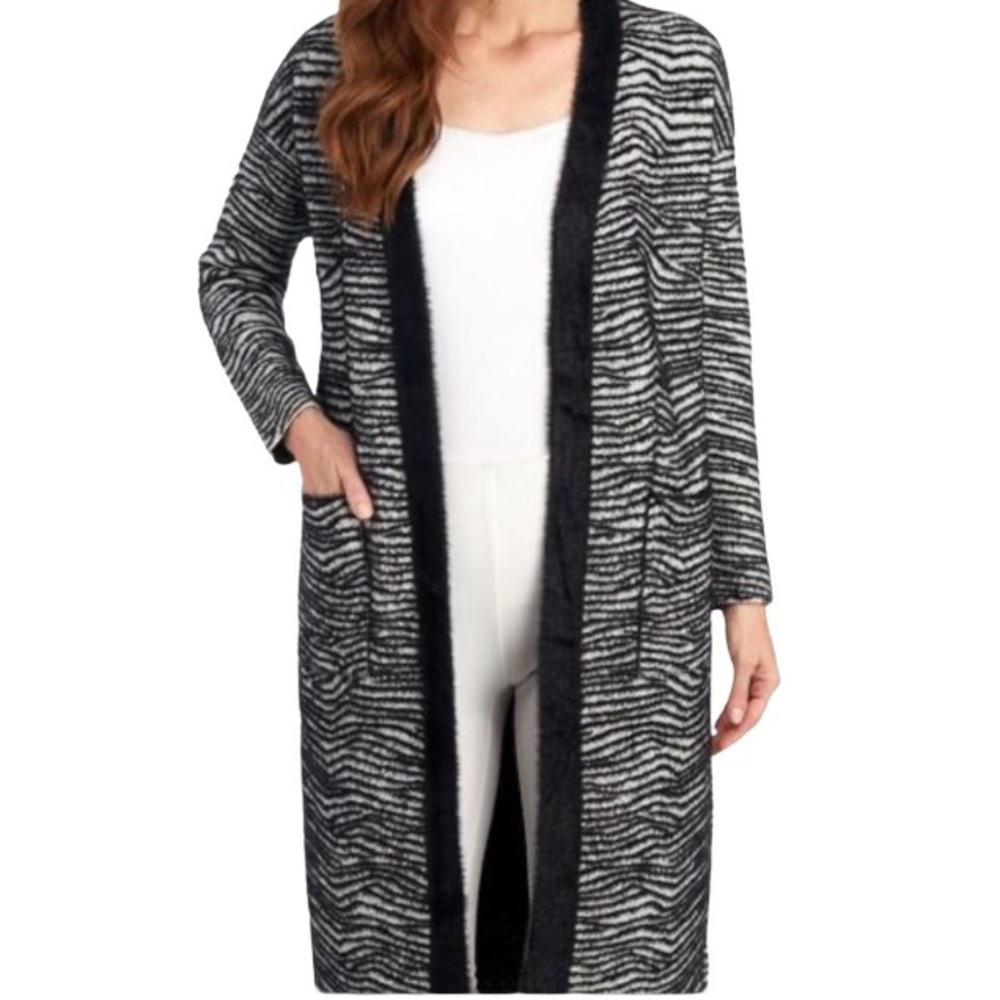 NWT Catherine Malandrino Zebra Open Front Cardiga… - image 2